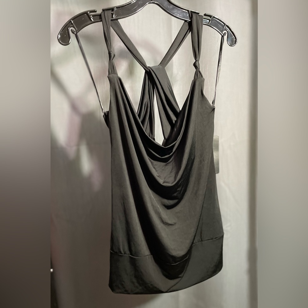 Vintage y2k Rampage black twist back top, NWT, size L